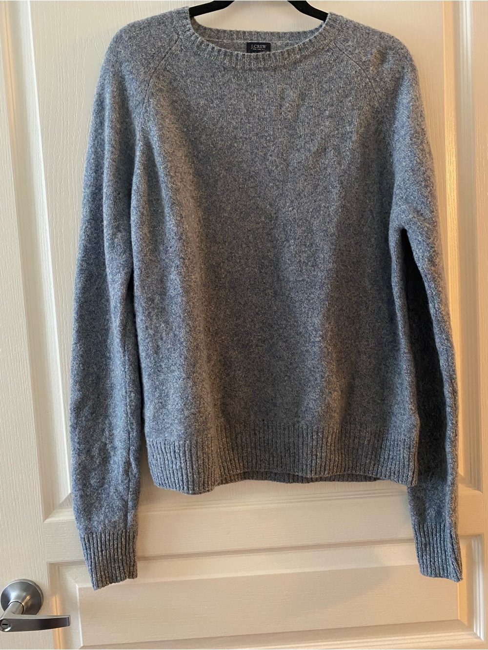 J. CREW 100% Lambs Wool Crewneck Sweater in Light Blue - L